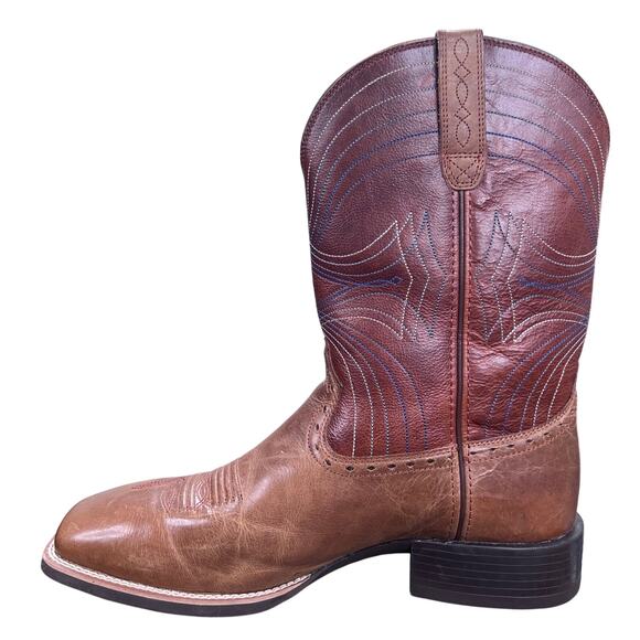 Ariat Lawless Wide Brown Leather Cowboy Western Boots Size 12 EE main image 9